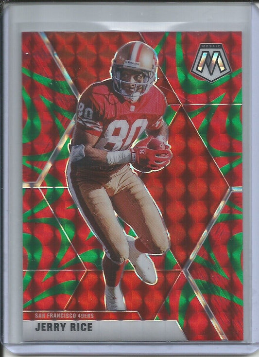 JERRY RICE 2019-20 PANINI MOSAIC REACTIVE GREEN PRIZM 49ERS
