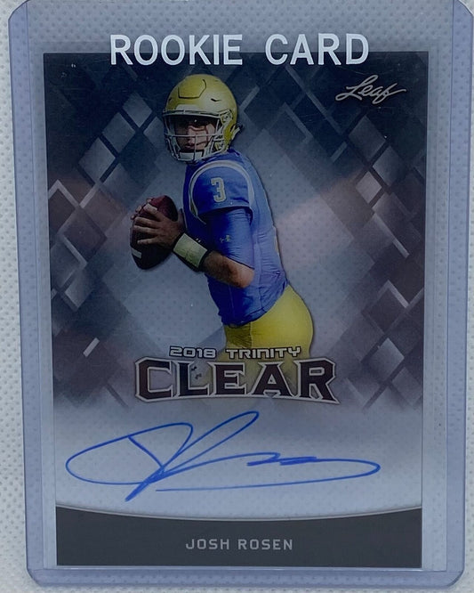 JOSH ROSEN 2018 LEAF TRINITY CLEAR ON CARD AUTO RC #CA-JRI