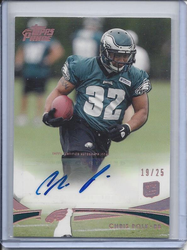 CHRIS POLK 2012 TOPPS PRIME BRONZE ROOKIE AUTO RC #D 19/25