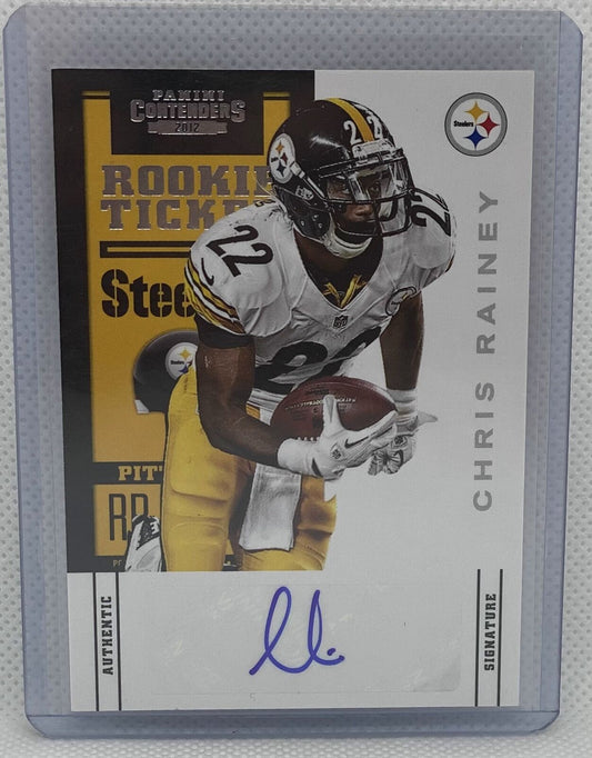 CHRIS RAINEY 2012 PANINI CONTENDERS ROOKIE TICKET SP VARIATION AUTO RC #117