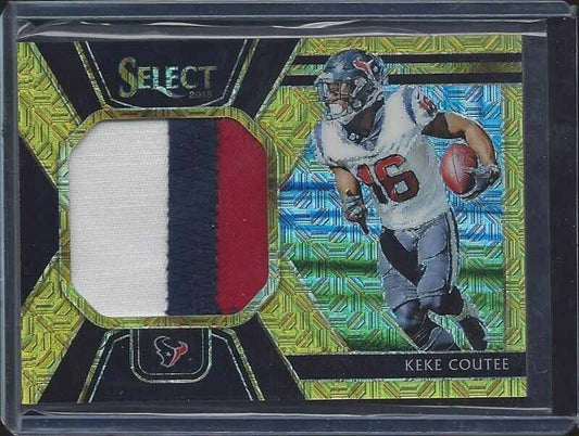 KEKE COUTEE 2018 SELECT GOLD PRIZM JUMBO 3 COLOR ROOKIE PATCH RC #D 1/10