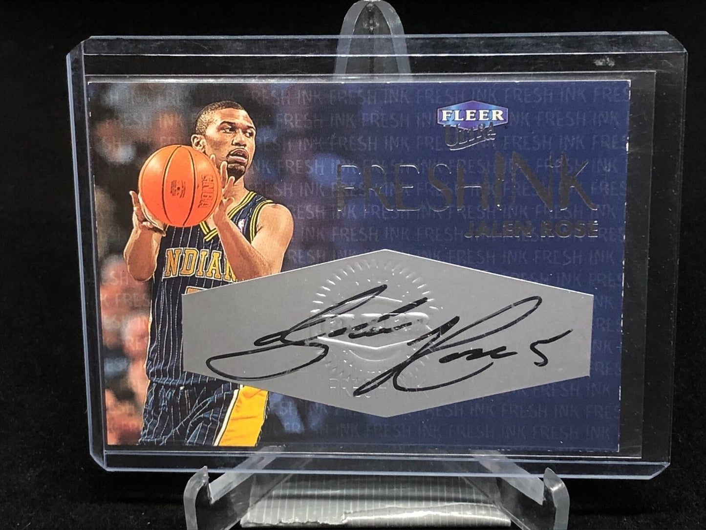 JALEN ROSE 1999-00 FLEER ULTRA FRESH INK PACERS AUTO #D 486/500