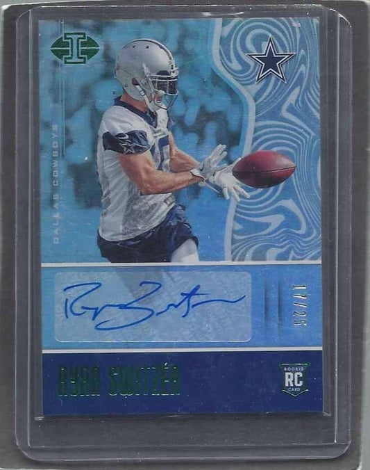 RYAN SWITZER 2017 PANINI ILLUSIONS GREEN COWBOYS ROOKIE AUTO RC #D 17/25