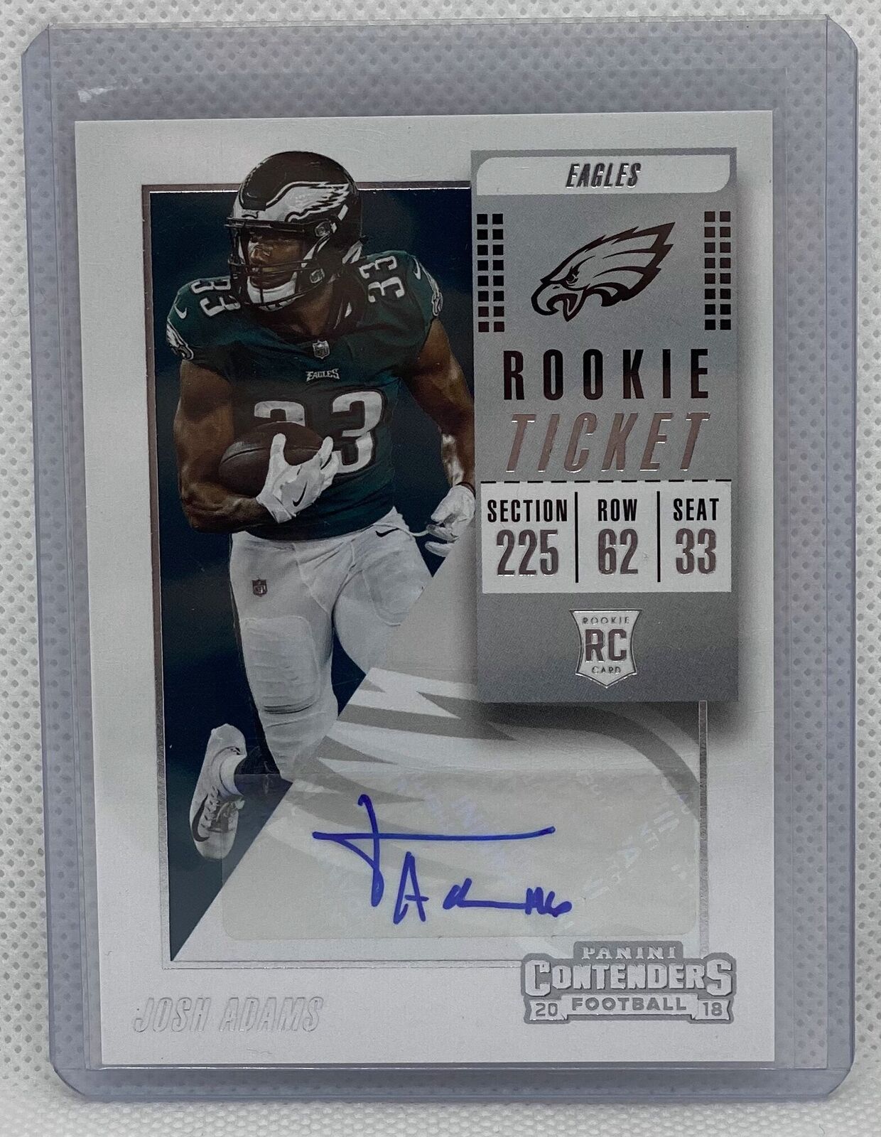 JOSH ADAMS 2018 PANINI CONTENDERS ROOKIE TICKET AUTO RC #200