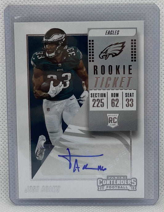 JOSH ADAMS 2018 PANINI CONTENDERS ROOKIE TICKET AUTO RC #200