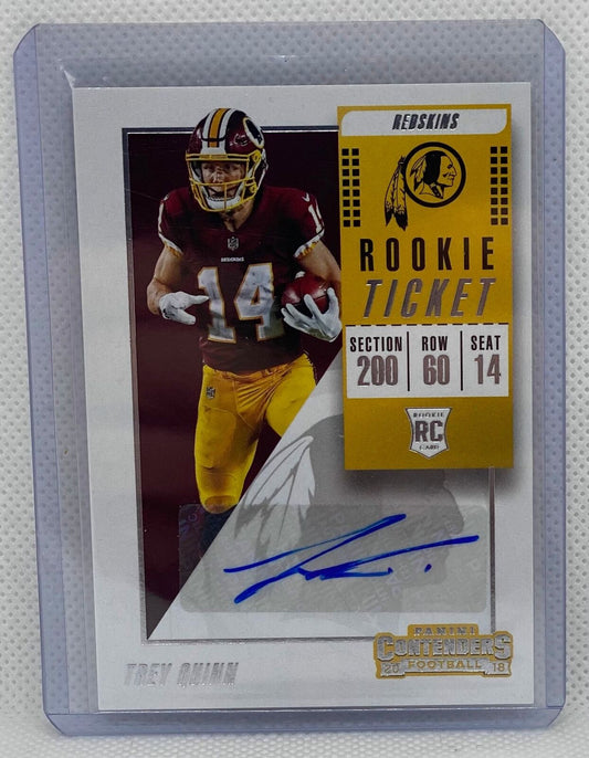 TREY QUINN 2018 PANINI CONTENDERS ROOKIE TICKET AUTO RC #197