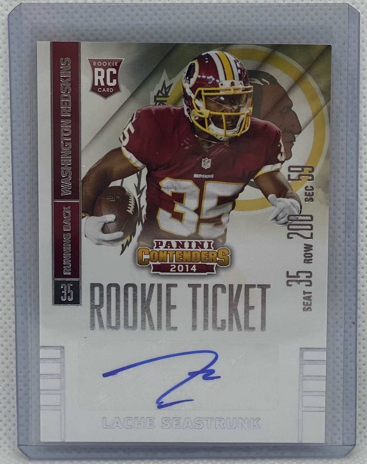 LACHE SEASTRUNK 2014 CONTENDERS ROOKIE TICKET SP VARIATION AUTO RC #152