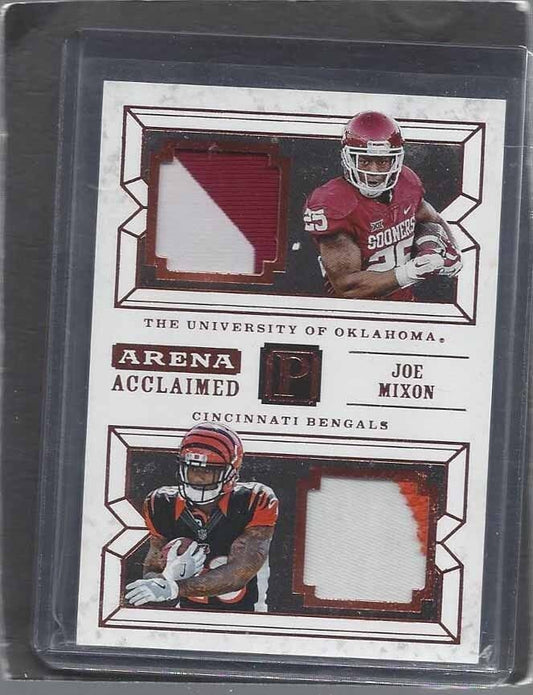 JOE MIXON 2017 PANINI PANTHEON ARENA ACCLAIMED DUAL ROOKIE PATCH RC #D 18/25