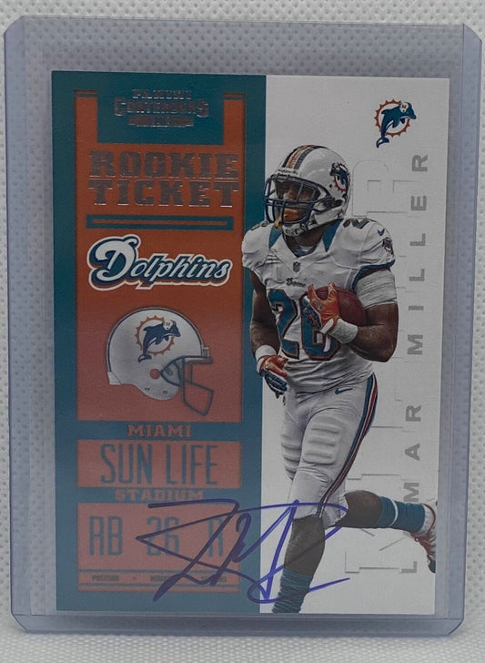 LAMAR MILLER 2012 PANINI CONTENDERS ROOKIE TICKET ON CARD AUTO RC #212