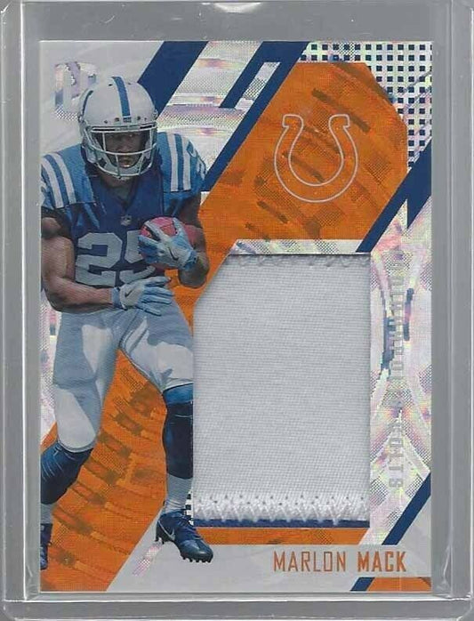 MARLON MACK 2017 UNPARALLELED ORANGE JUMBO PATCH RC #D 24/49
