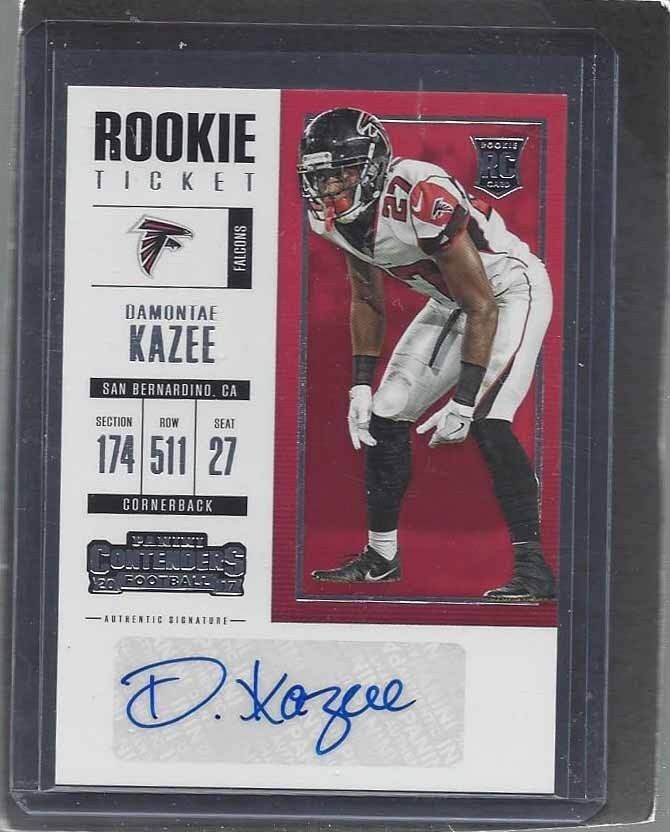 DAMONTAE KAZEE 2017 CONTENDERS ROOKIE TICKET FALCONS AUTO RC #181