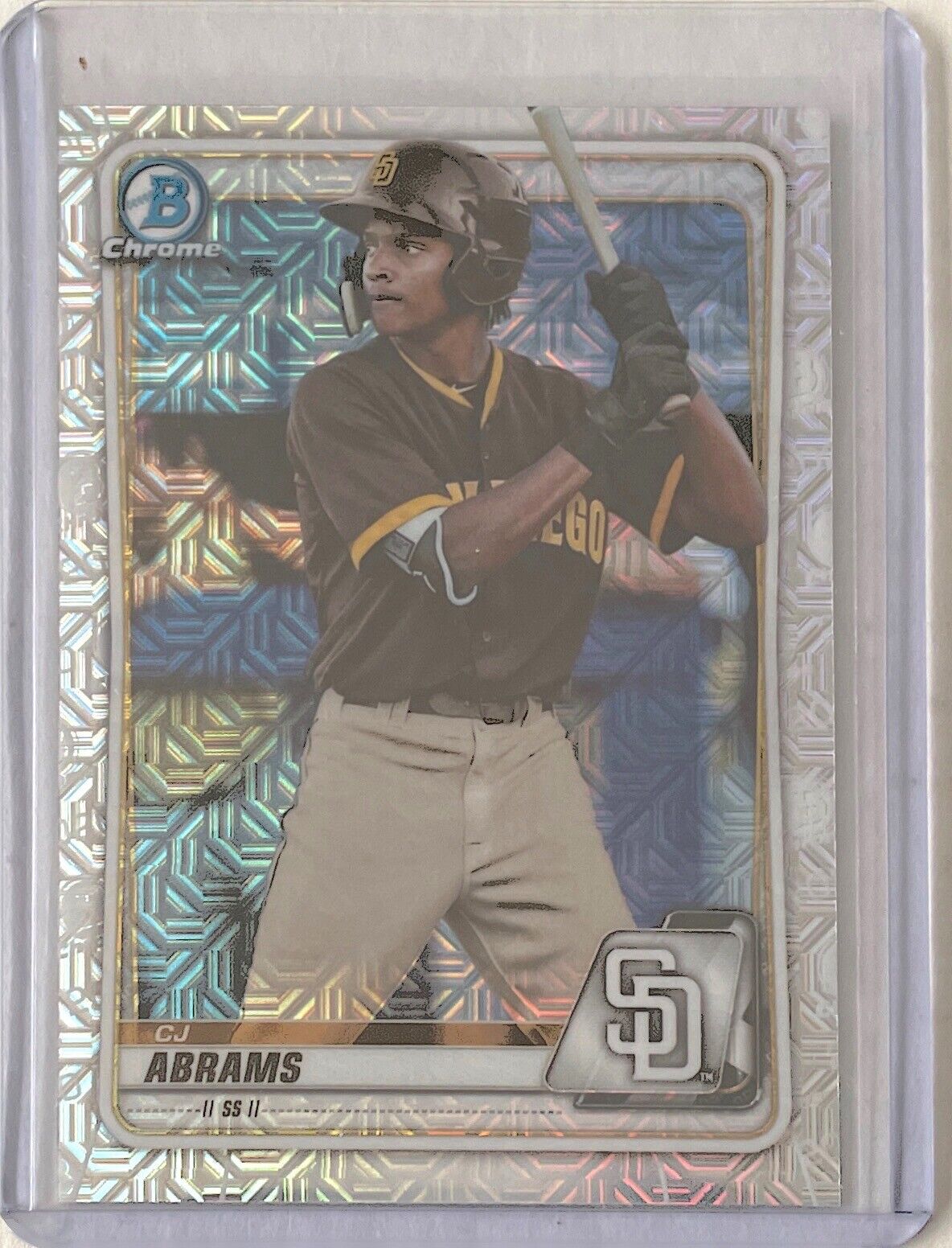 CJ ABRAMS 2020 BOWMAN CHROME PROSPECT MEGA BOX MOJO REFRACTOR #BCP-62