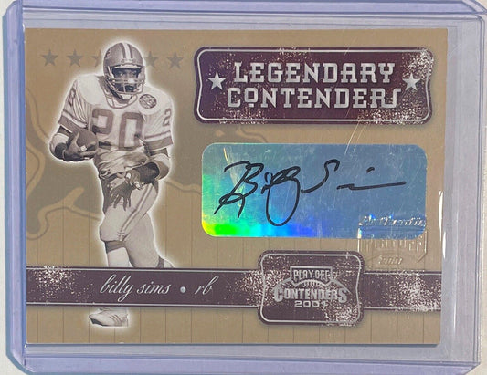 BILLY SIMS 2001 PLAYOFF CONTENDERS LEGENDARY CONTENDERS AUTO #LC-5