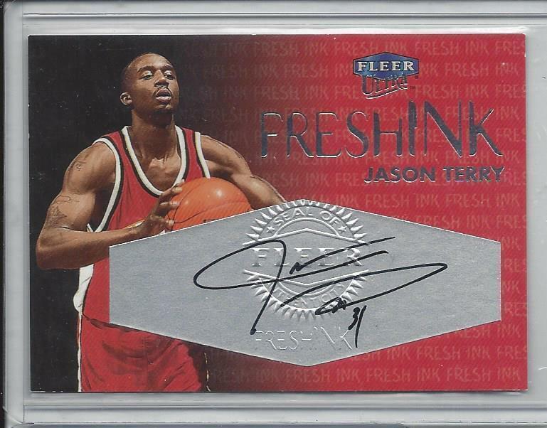 JASON TERRY 1999-00 FLEER ULTRA FRESH INK ROOKIE AUTO RC