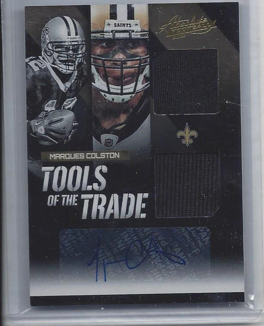 MARQUES COLSTON 2012 ABSOLUTE TOOLS OF THE TRADE SAINT DUAL JERSEY AUTO #D 18/25