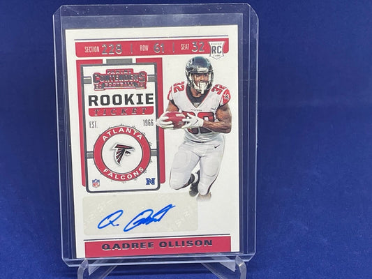 QADREE OLLISON 2019 PANINI CONTENDERS ROOKIE TICKET AUTO RC # 203