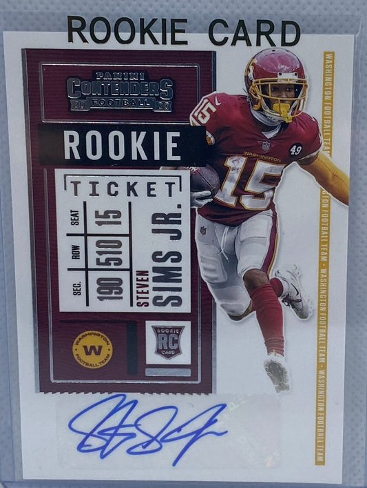 STEVEN SIMS JR. 2020 PANINI CONTENDERS ROOKIE TICKET AUTO RC #243