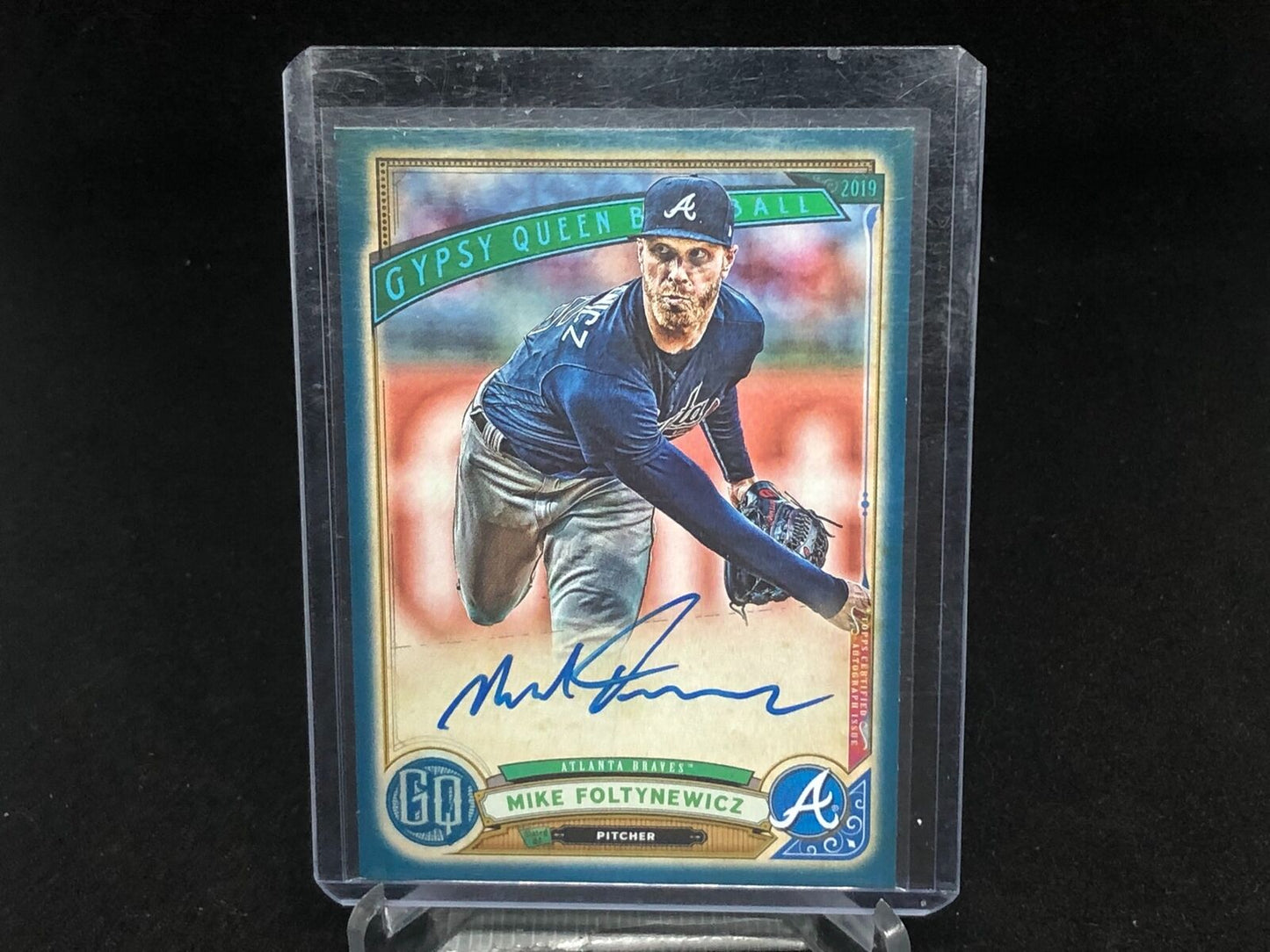 MIKE FOLTYNEWICZ 2019 TOPPS GYPSY QUEEN BLUE ON CARD AUTO #D 19/150