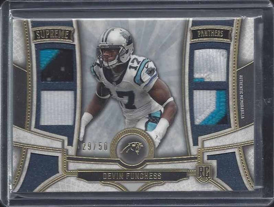 DEVIN FUNCHESS 2015 TOPPS SUPREME GOLD QUAD 3 COLOR ROOKIE PATCH RC #D 29/50