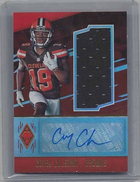 COREY COLEMAN 2016 PANINI PHOENIX BROWNS JUMBO ROOKIE JERSEY AUTO RC #D 12/99
