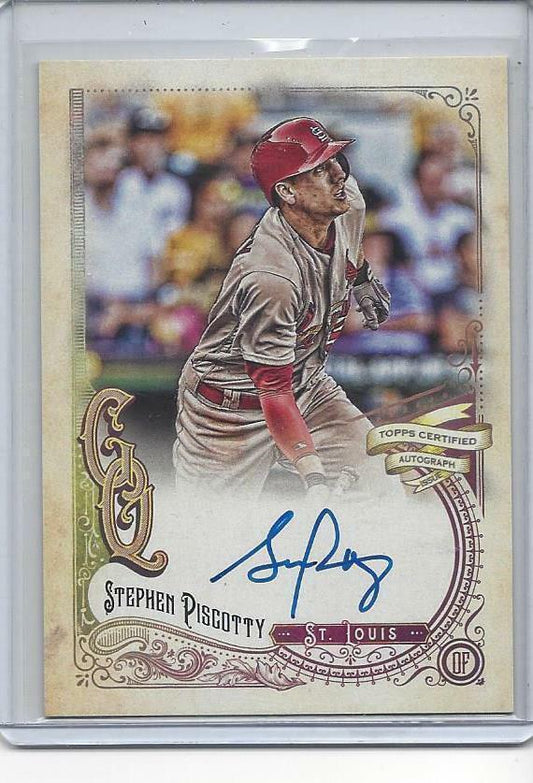 STEPHEN PISCOTTY 2017 TOPPS GYPSY QUEEN CARDINALS ON CARD AUTO