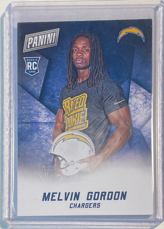 MELVIN GORDON 2015 PANINI BLACK FRIDAY THICK STOCK ROOKIE RC #D 34/50