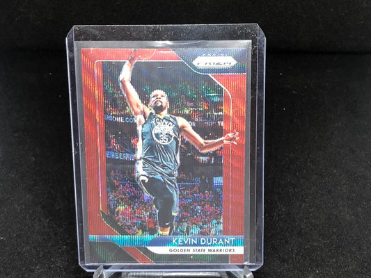 KEVIN DURANT 2018-19 PANINI PRIZM RED RUBY WAVE PRIZM # 252