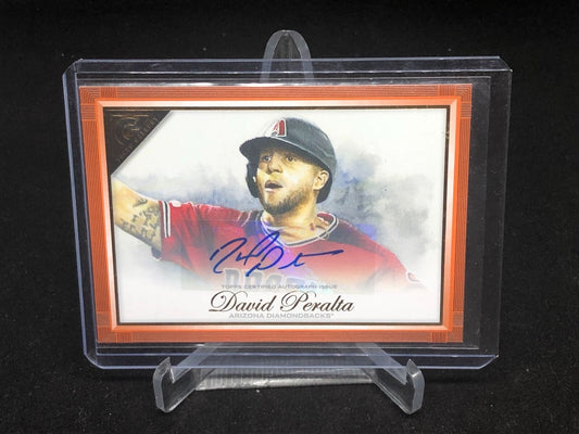 DAVID PERALTA 2019 TOPPS GALLERY ORANGE AUTO #D 14/25