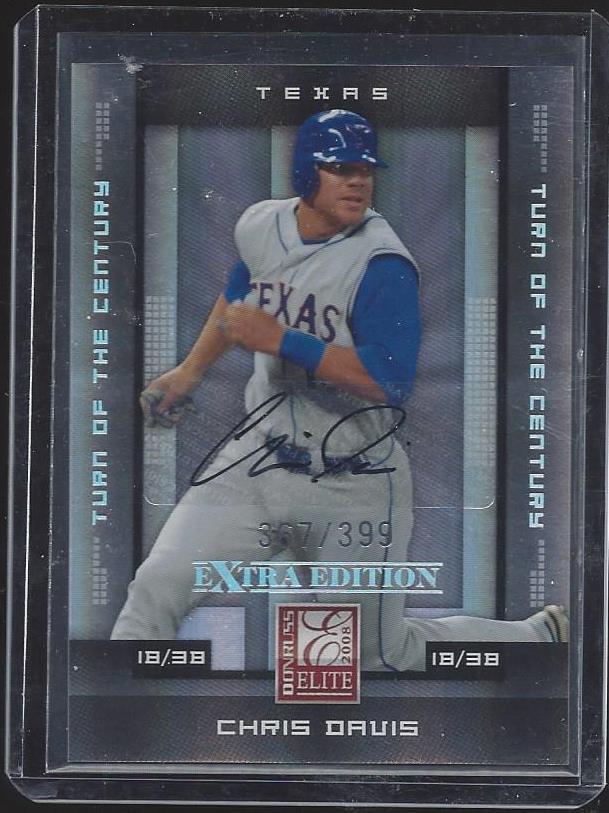 CHRIS DAVIS 2008 DONRUSS ELITE EXTRA EDITION TURN OF THE CENTURY AUTO #D 367/399