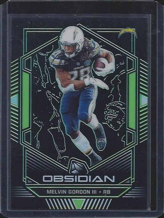 1/1 MELVIN GORDON 2019 OBSIDIAN ELECTRIC GREEN #D 25/25 HIS JERSEY NUMBER #25 !!