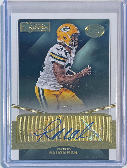 RAJION NEAL 2015 PANINI DONRUSS SIGNATURE SERIES GOLD AUTO ROOKIE RC #D 08/10