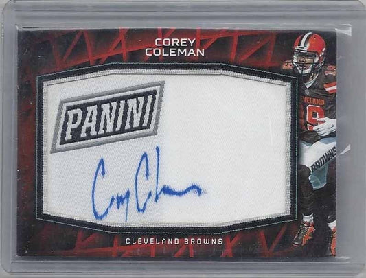 COREY COLEMAN 2016 PANINI THE NATIONAL BROWNS JUMBO ROOKIE ON PATCH AUTO RC