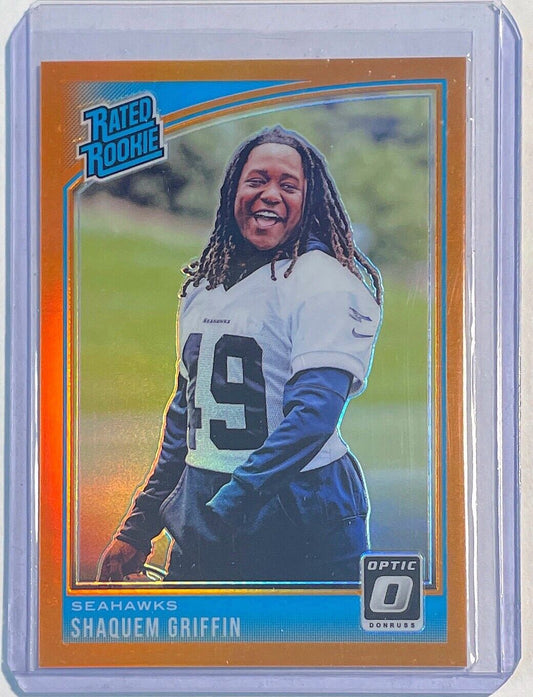 SHAQUEM GRIFFIN 2018 DONRUSS OPTIC RATED ROOKIE ORANGE HOLO ROOKIE RC #D 171/199