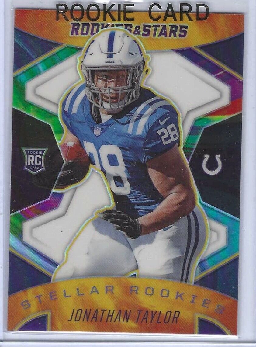 JONATHAN TAYLOR 2020 ROOKIES AND STARS STELLAR ROOKIES PRIZM RC #SR-9