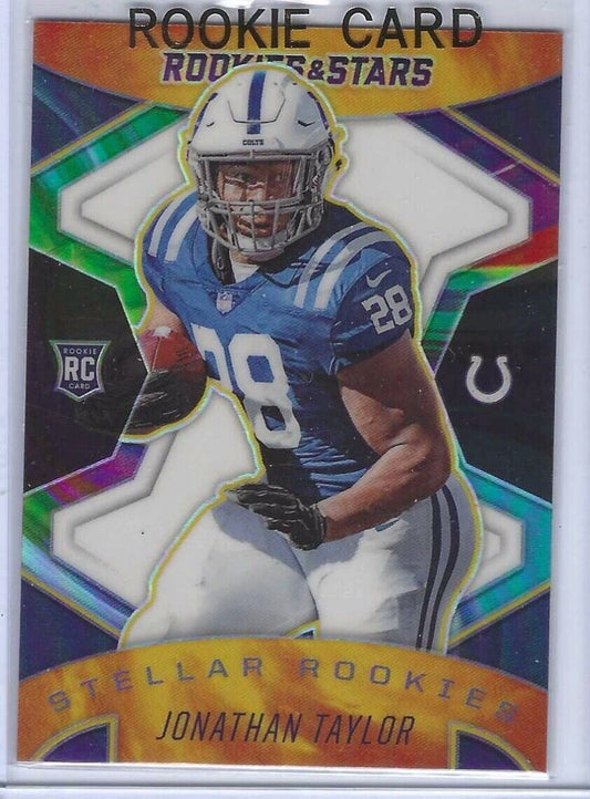 JONATHAN TAYLOR 2020 ROOKIES AND STARS STELLAR ROOKIES PRIZM RC #SR-9