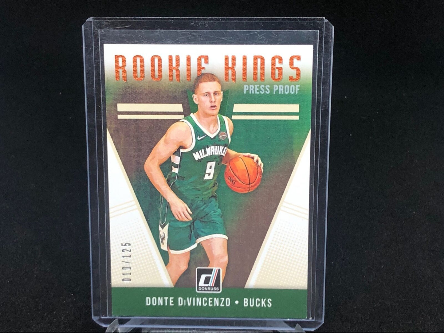 DONTE DIVINCENZO 2018-19 DONRUSS PRESS PROOF BRONZE ROOKIE KINGS RC #D 10/125