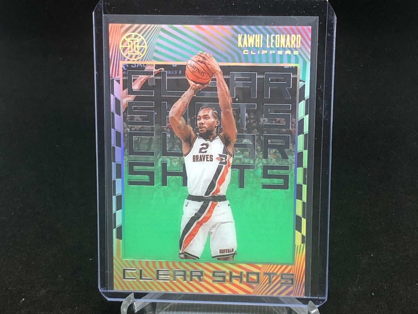 KAWHI LEONARD 2019-20 PANINI ILLUSIONS CLEAR SHOTS GREEN # 4