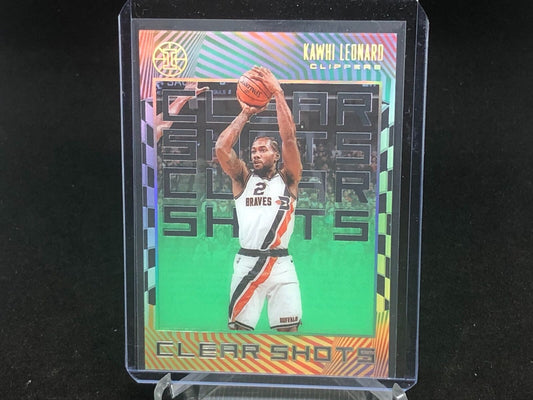 KAWHI LEONARD 2019-20 PANINI ILLUSIONS CLEAR SHOTS GREEN # 4