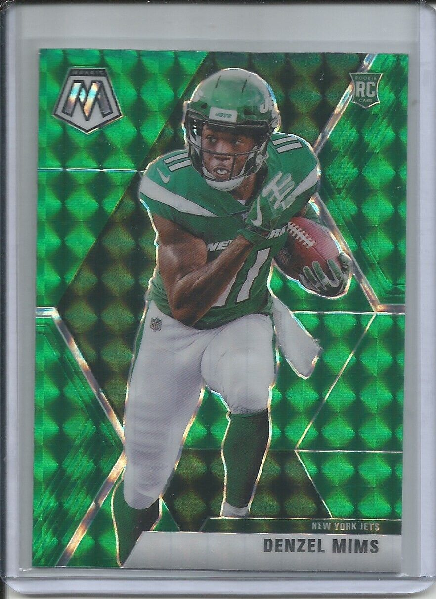 DENZEL MIMS 2019-20 PANINI MOSAIC GREEN PRIZM ROOKIE RC JETS