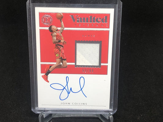 JOHN COLLINS 2018-19 PANINI ENCASED VAULTED JERSEY ON CARD AUTO #D 52/99