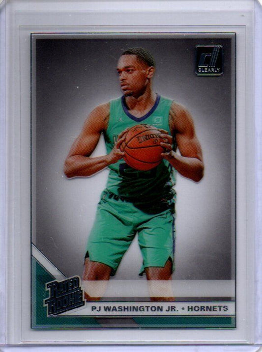 PJ WASHINGTON JR. 2019-20 PANINI CLEARLY DONRUSS TRUE ROOKIE RC #61
