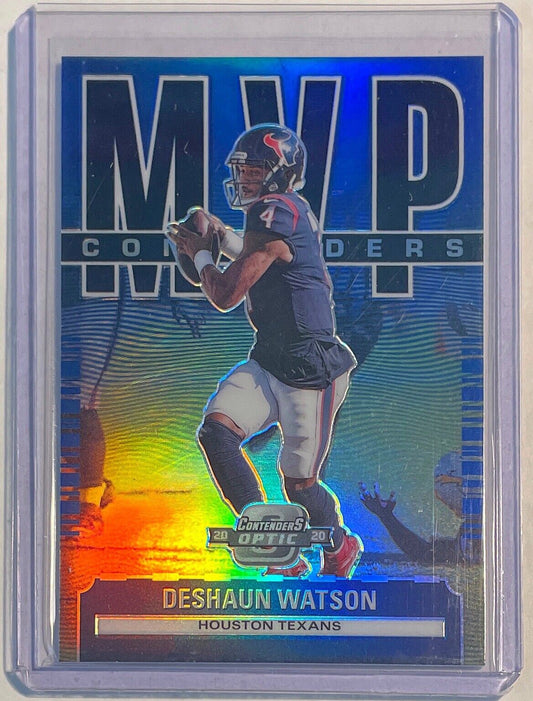 DESHAUN WATSON 2020 PANINI CONTENDERS OPTIC MVP CONTENDERS BLUE PRIZM #D 66/99