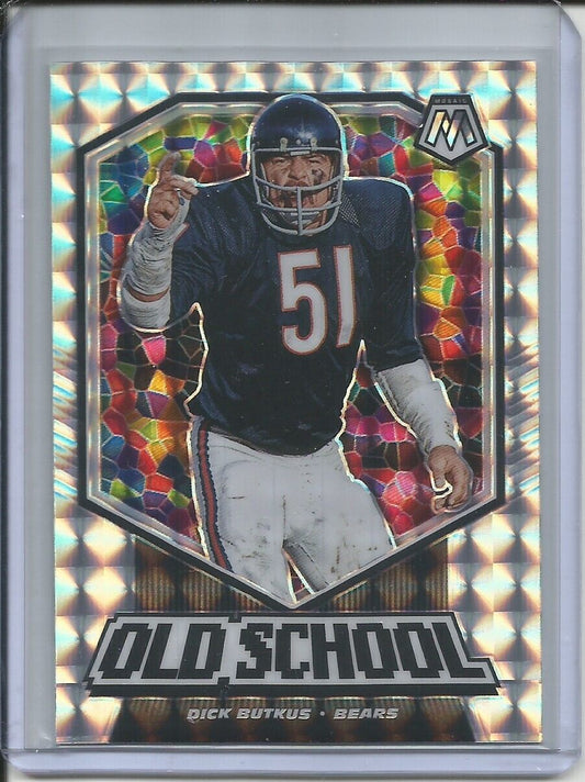 DICK BUTKUS 2019-20 PANINI MOSAIC OLD SCHOOL SILVER MOSAIC PRIZM BEARS