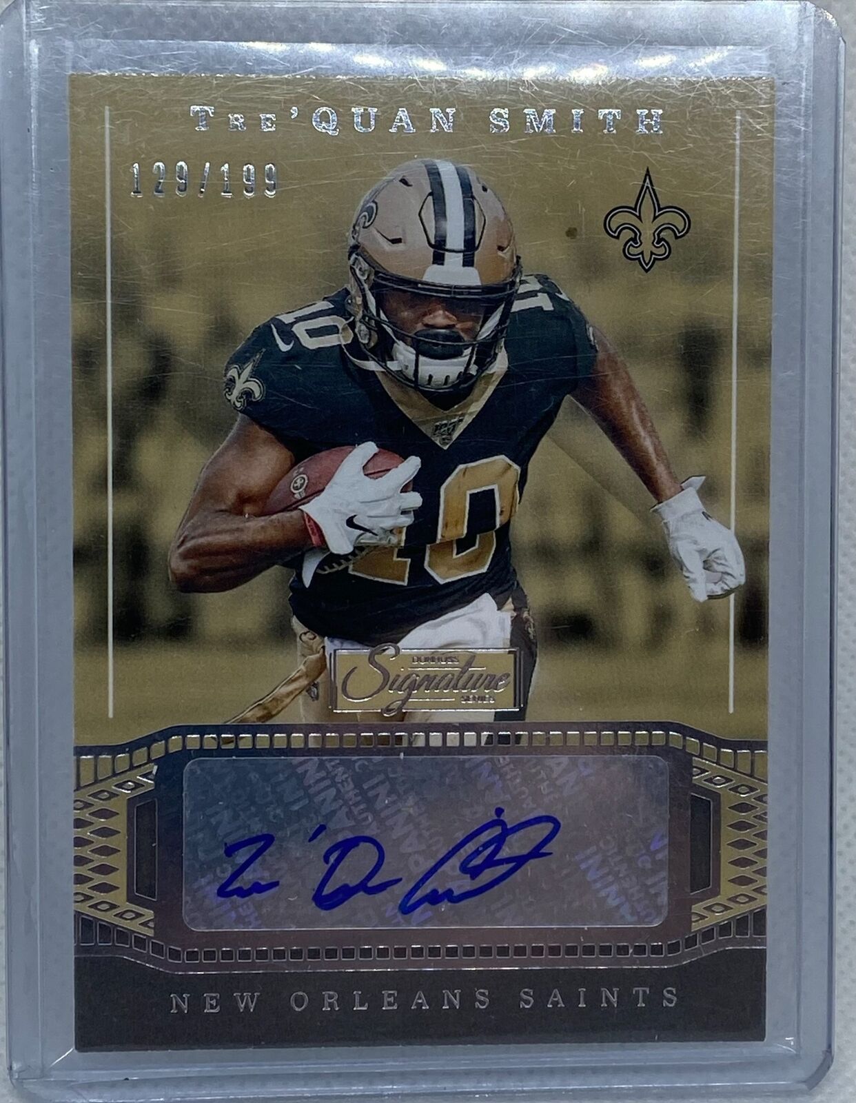 TRE'QUAN SMITH 2019 PANINI CHRONICLES SIGNATURE SERIES AUTO #D 129/199