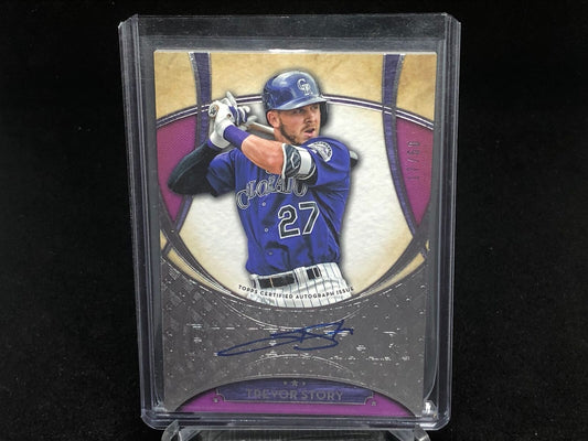TREVOR STORY 2017 TOPPS FIVE STAR PURPLE ON CARD AUTO #D 17/50
