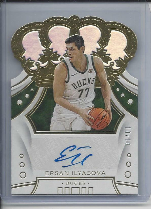 ERSAN ILYASOVA 2019-20 CROWN ROYALE GOLD DIE CUT AUTO #D 10/10