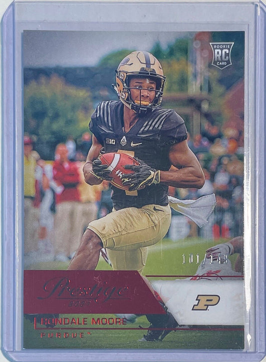 RONDALE MOORE 2021 CHRONICLES PRESTIGE DRAFT PICKS RED ROOKIE RC #D 101/149