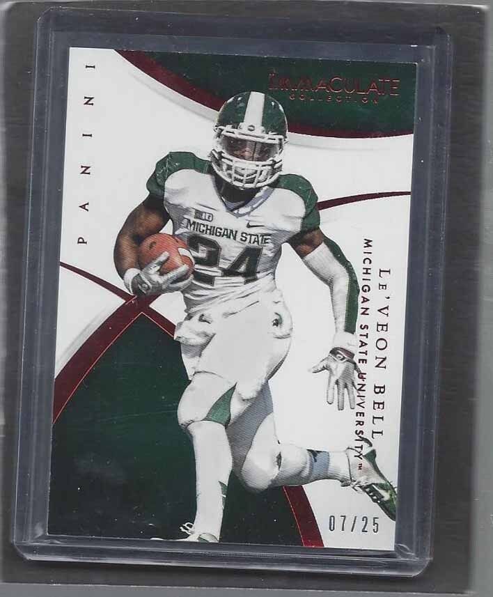 LE'VEON BELL 2015 IMMACULATE RED PARALLEL #D 7/25