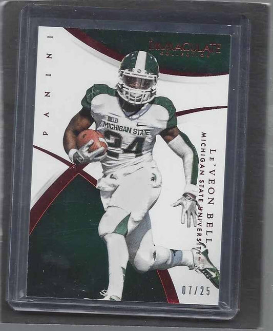 LE'VEON BELL 2015 IMMACULATE RED PARALLEL #D 7/25