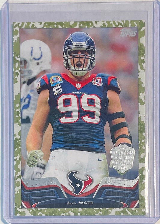 J.J. WATT 2013 TOPPS PLAYER OF THE YEAR CAMO #D 369/399